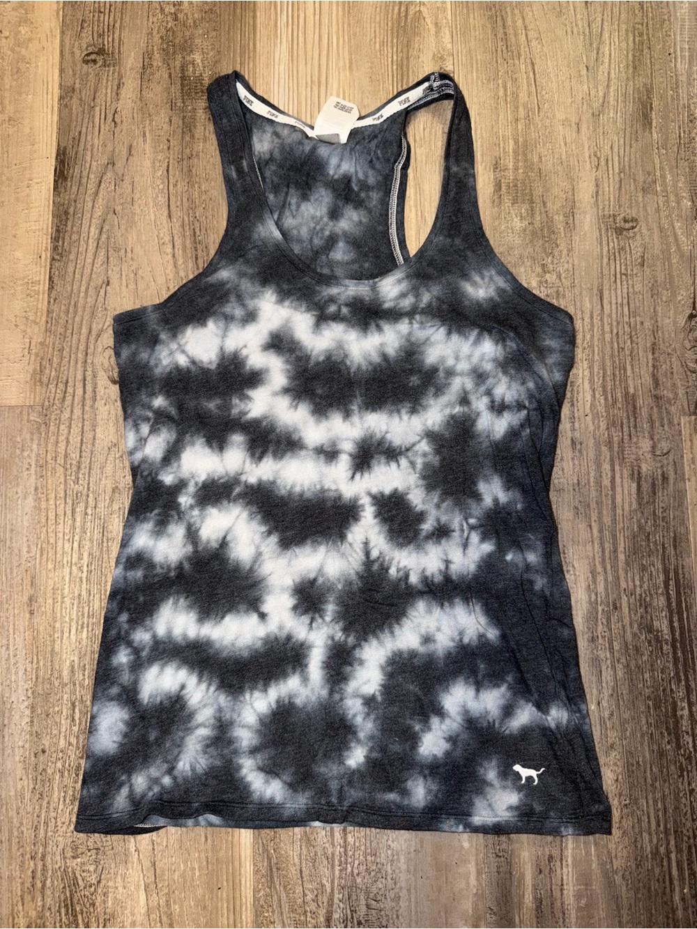 PINK Victoria’s Secret Women’s Med Gray & White Camo Racerback Tank Sleepwear
